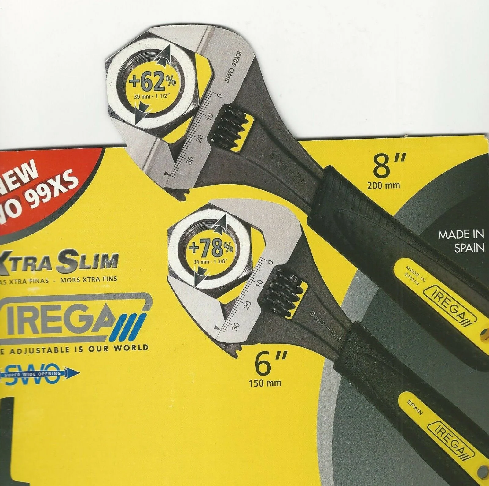 "IREGA XTRASLIM SWO ADJUSTABLE WRENCH 99XS 6""/150mm"